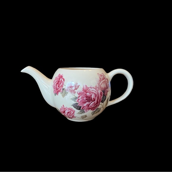 Teleflora Teapot 100th Anniversary Mothers Day Gift 2008 Pink Rose 7” H x 10” W - Picture 9 of 10